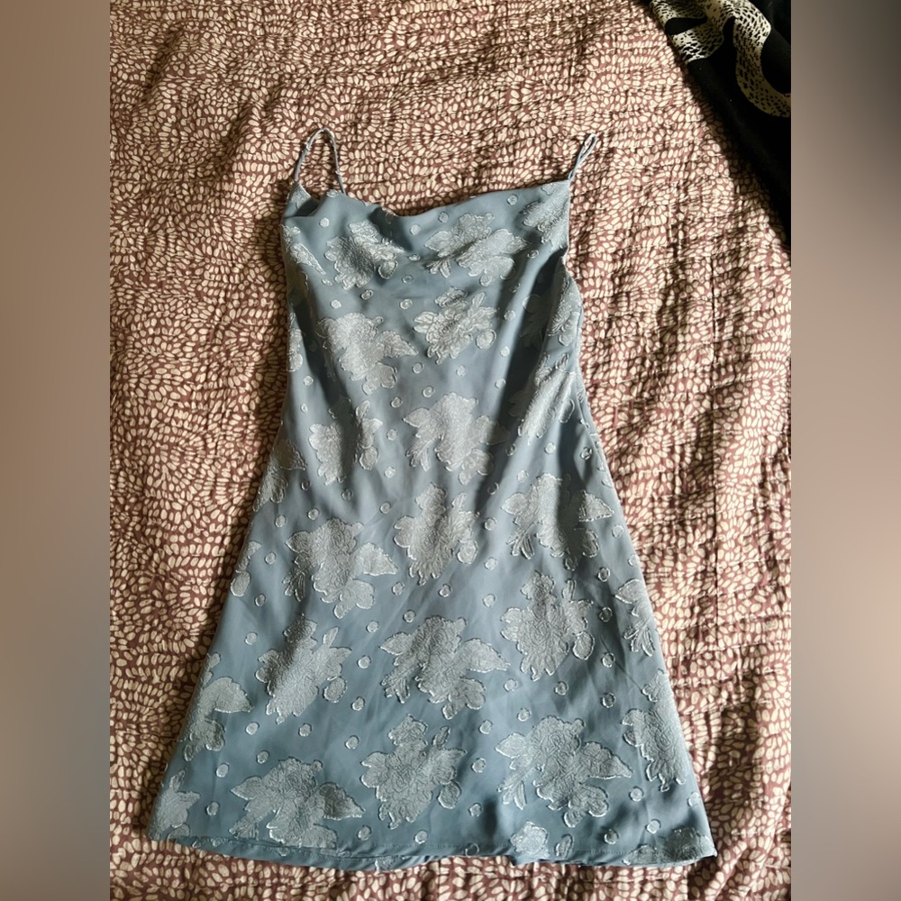 Hello Molly Blue Floral Slip Dress
